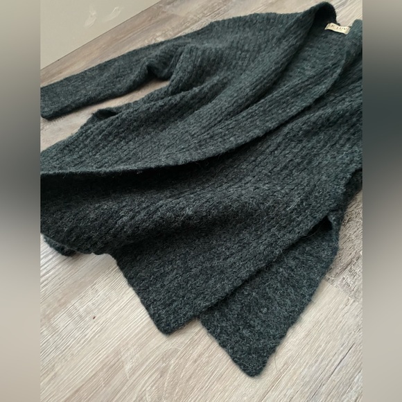 LK LUV wool Blend cardigan sweater dark teal size S - Picture 6 of 7
